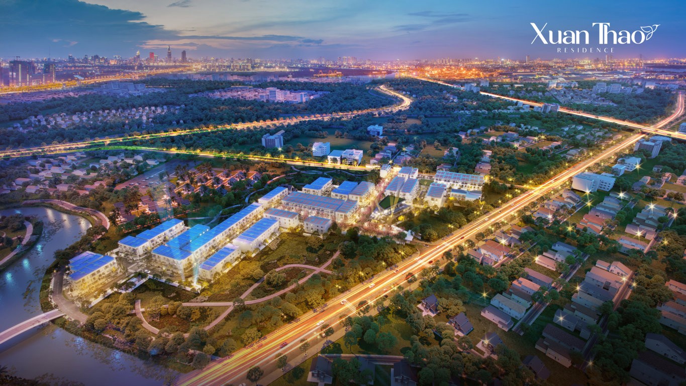 Xuất hiện KDC nghỉ dưỡng đầu tiên tại đô thị vệ tinh Tây Nam TP. HCM 1 Phối cảnh tổng thể dự án Xuân Thảo Residence.